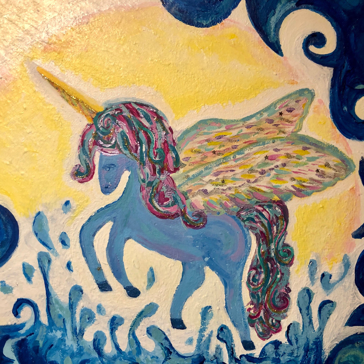 Unicorn Personalized Canvas Print Judaica