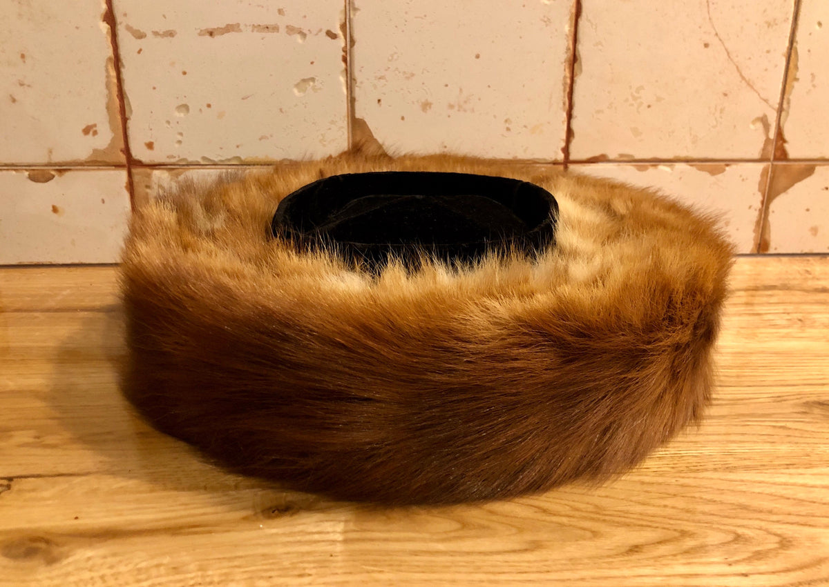 Streimel Hasidic Hat Jewish vintage Fox Tail fur